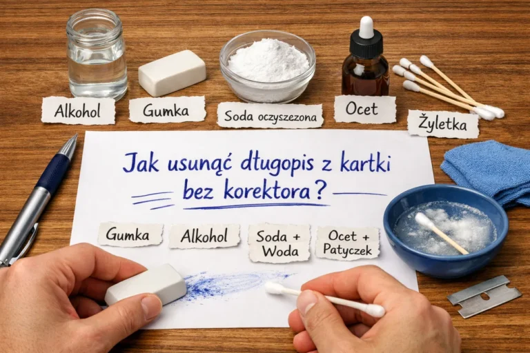 Jak usunąć długopis z kartki bez korektora