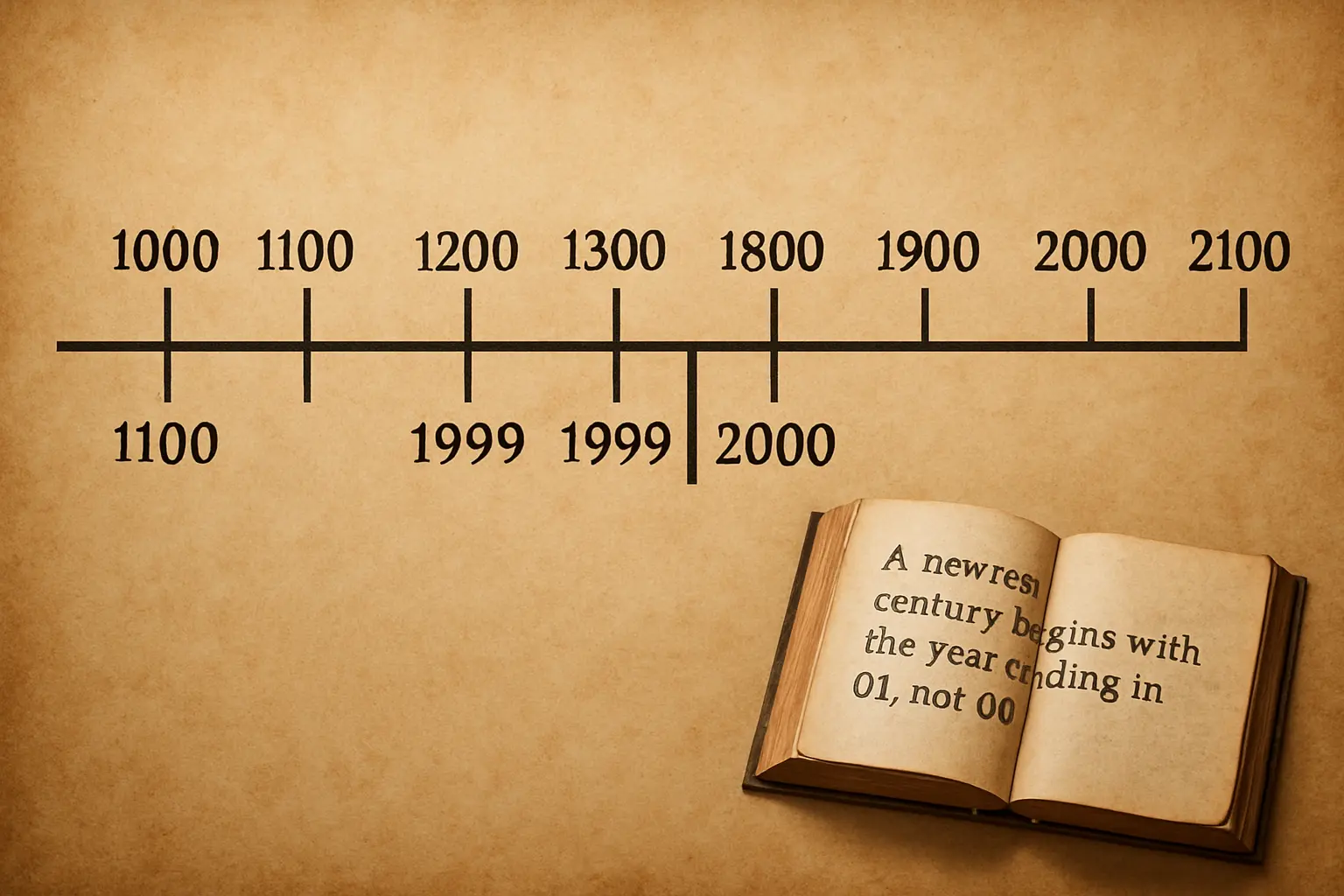 Dlaczego wiek nie zaczyna się w roku zakończonym na 00?