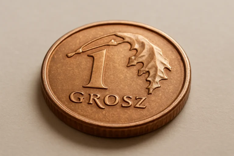 Ile waży 1 grosz? Pełne dane: waga, materiał, średnica i grubość