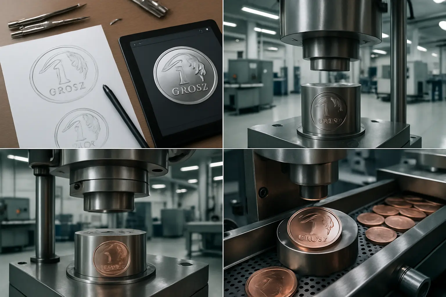Jak powstaje moneta 1 grosz od projektu do finalnego wybicia?